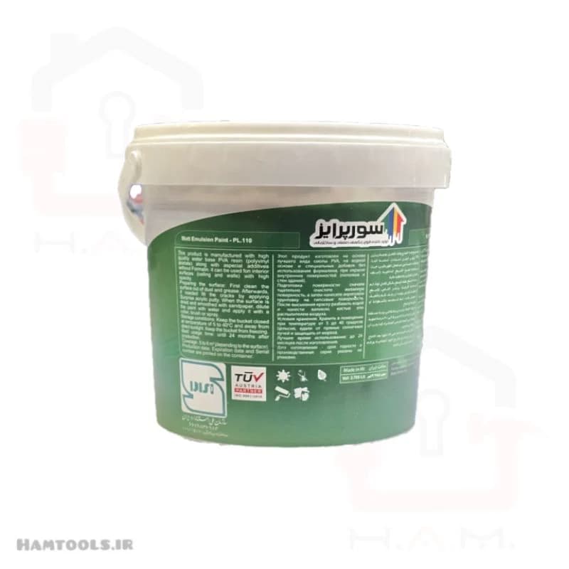 پوشرنگ مات نیم پلاستیک سوپرایز PL220 گالن — تصویر ۳
