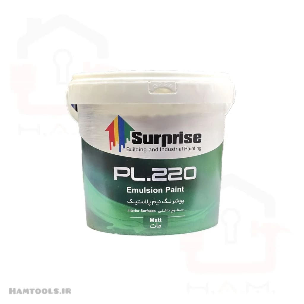 پوشرنگ مات نیم پلاستیک سوپرایز PL220 گالن