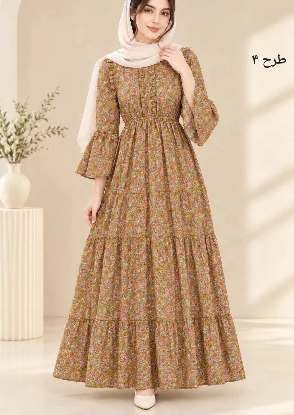 استایل لاکچری باپیراهن ساحلی عروسکی نخی هندی زنانه/کد29914 — تصویر ۶