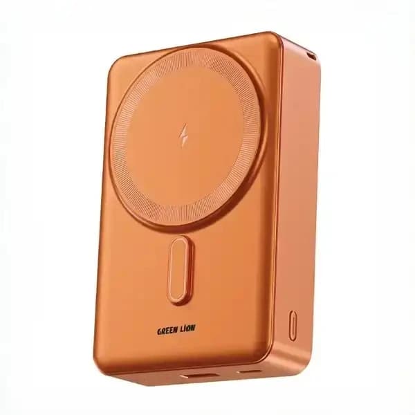 پاوربانک مگنتی گرین لاین San Marino ظرفیت 20000mAh با شارژ بیسیم 15 وات — تصویر ۳