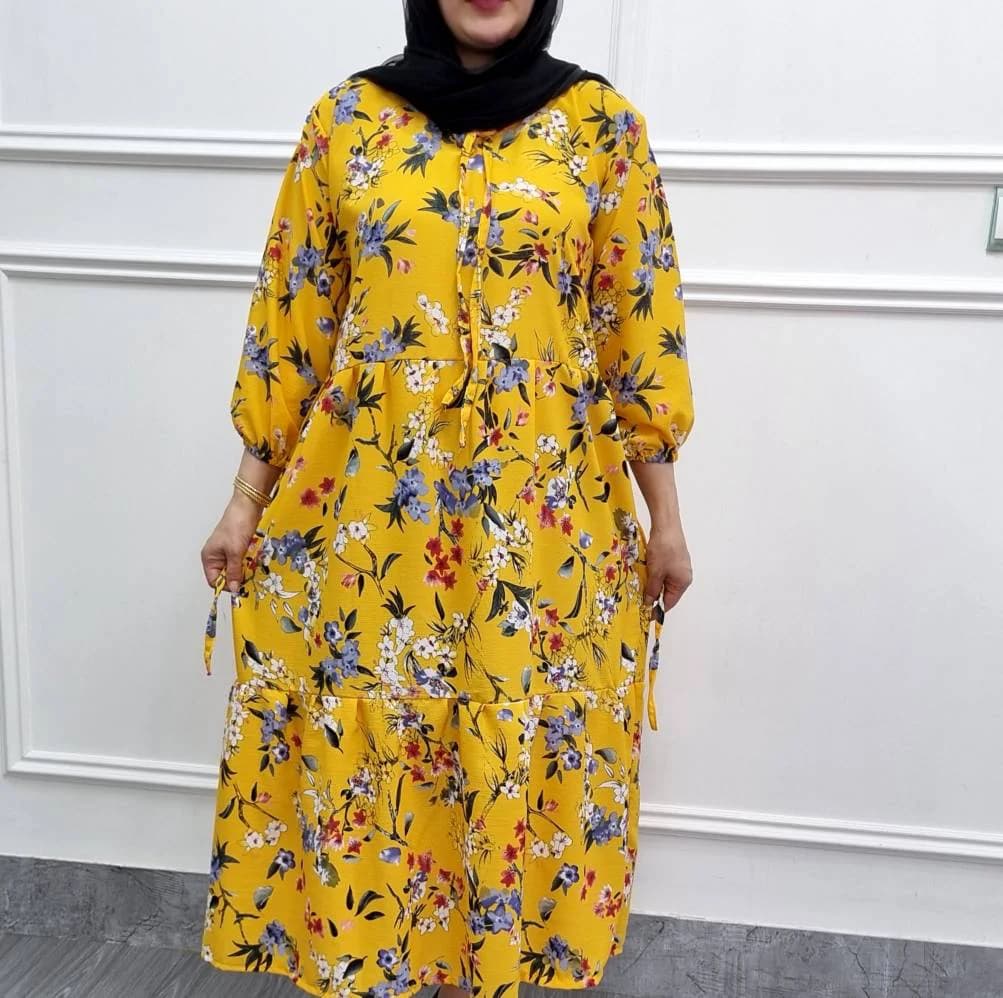 استایل لاکچری باپیراهن ساحلی عروسکی نخی زنانه/کد29244 — تصویر ۲