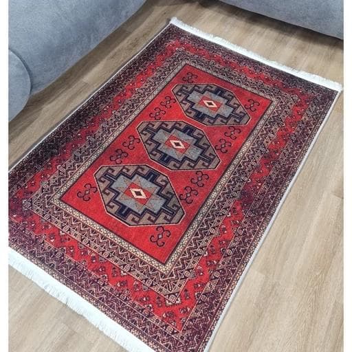 فرشینه | فرش چاپی برند حسن نیا چاپی هازان ترک سنتی لاکی 155(پس کرایه)