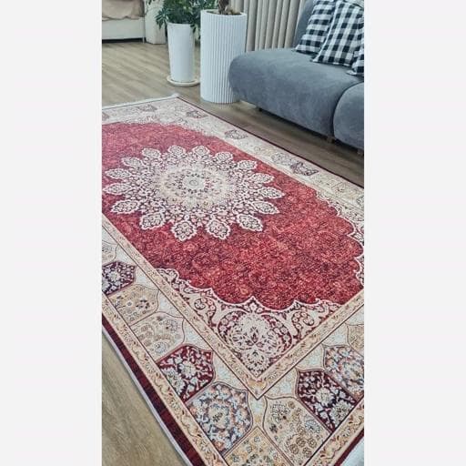 فرشینه | فرش چاپی برند حسن نیا چاپی هازان ترک طرح سنتی A174 (پس کرایه) — تصویر ۶