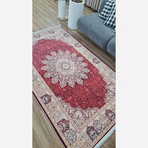 فرشینه | فرش چاپی برند حسن نیا چاپی هازان ترک طرح سنتی A174 (پس کرایه) — تصویر ۷