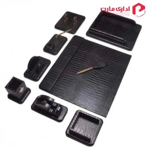 ست لوازم اداری رومیزی طرح پوست ماری کد 410 — تصویر ۳