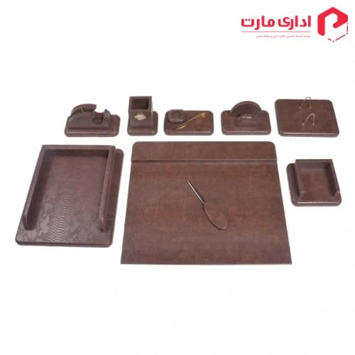 ست لوازم اداری رومیزی طرح پوست ماری کد 410 — تصویر ۲