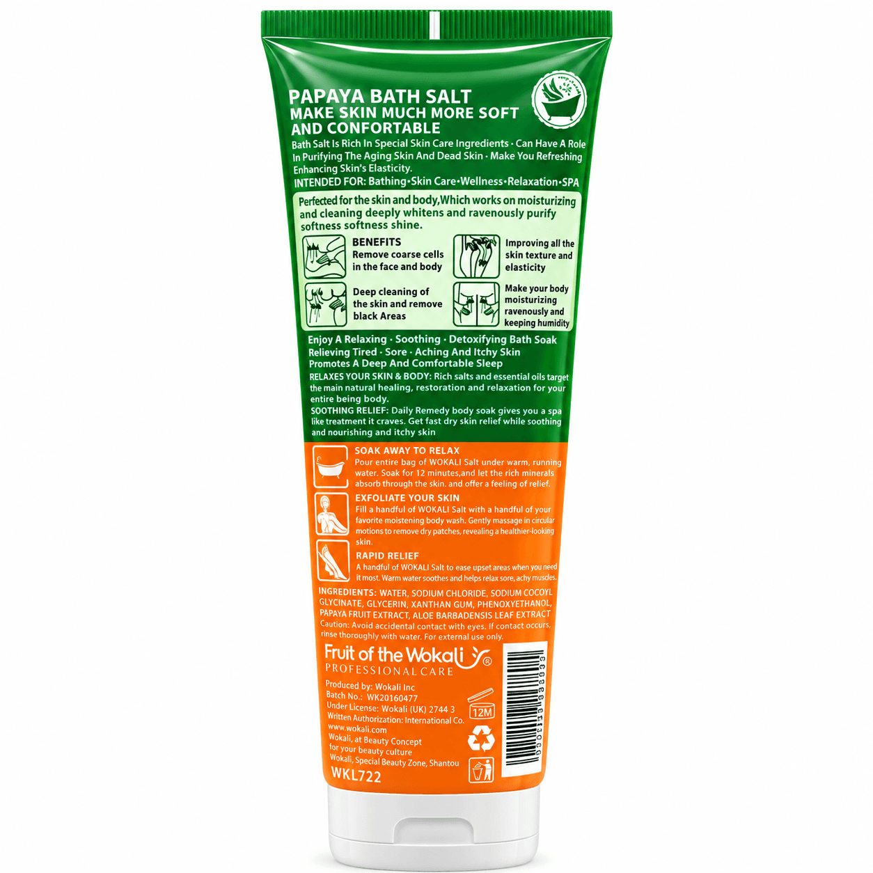 نمک حمام عصاره پاپایا و شیر PAPAYAS FIESH MILK REPAIRING BATH SALTS DEEP CLEANS REPAIRING — تصویر ۲