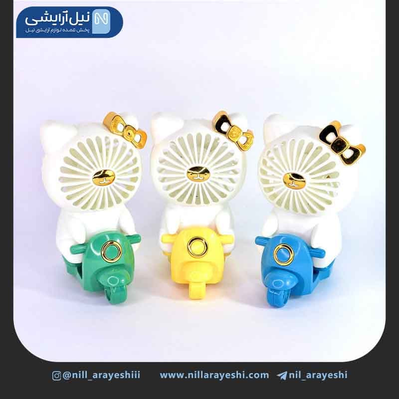 مینی فن گوش دار موتور سوار شارژی کد HD6609 — تصویر ۲