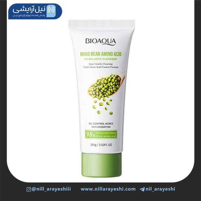 فوم شستشو صورت تیوپی ضد آکنه ماش و آمینو اسید بیوآ کوا کد BQY53935