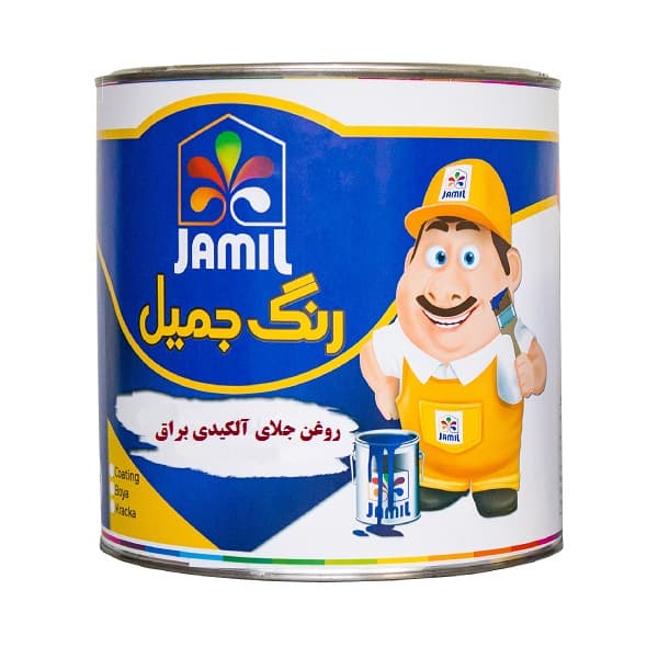 روغن جلای آلکیدی براق جمیل کد 1011 حجم 1 لیتر — تصویر ۲