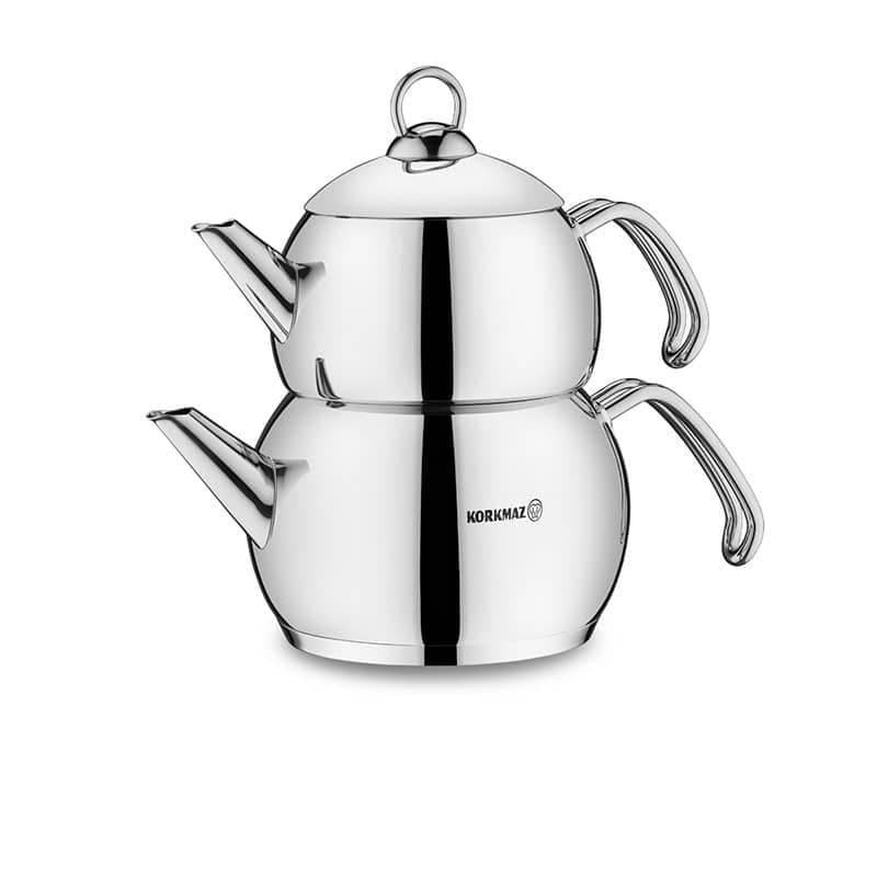 کتری و قوری مدل A104 tombik کرکماز / KORKMAZ A104 TOMBIK KETTLE & TEAPOT