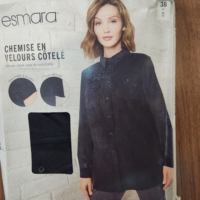 شومیز مخمل کبریتی زنانه اسمارا آلمانی 404970 ESMARA — تصویر ۲