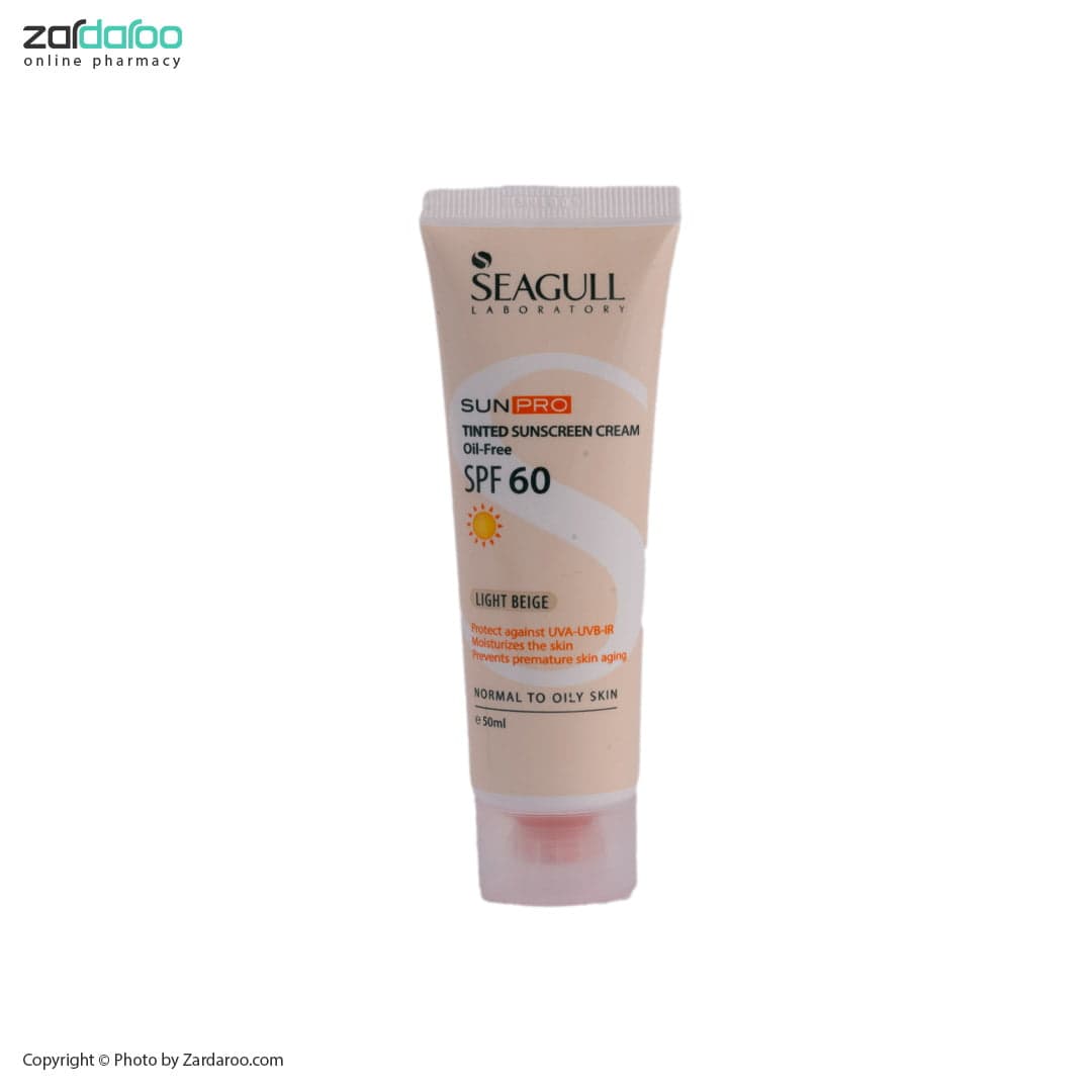 کرم ضد آفتاب SPF60 رنگی پوست معمولی تا چرب سی گل — تصویر ۲