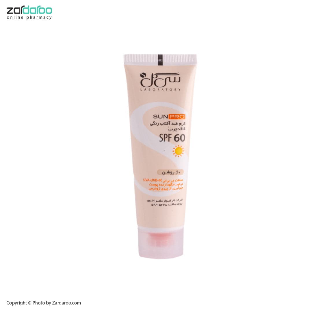کرم ضد آفتاب SPF60 رنگی پوست معمولی تا چرب سی گل — تصویر ۳