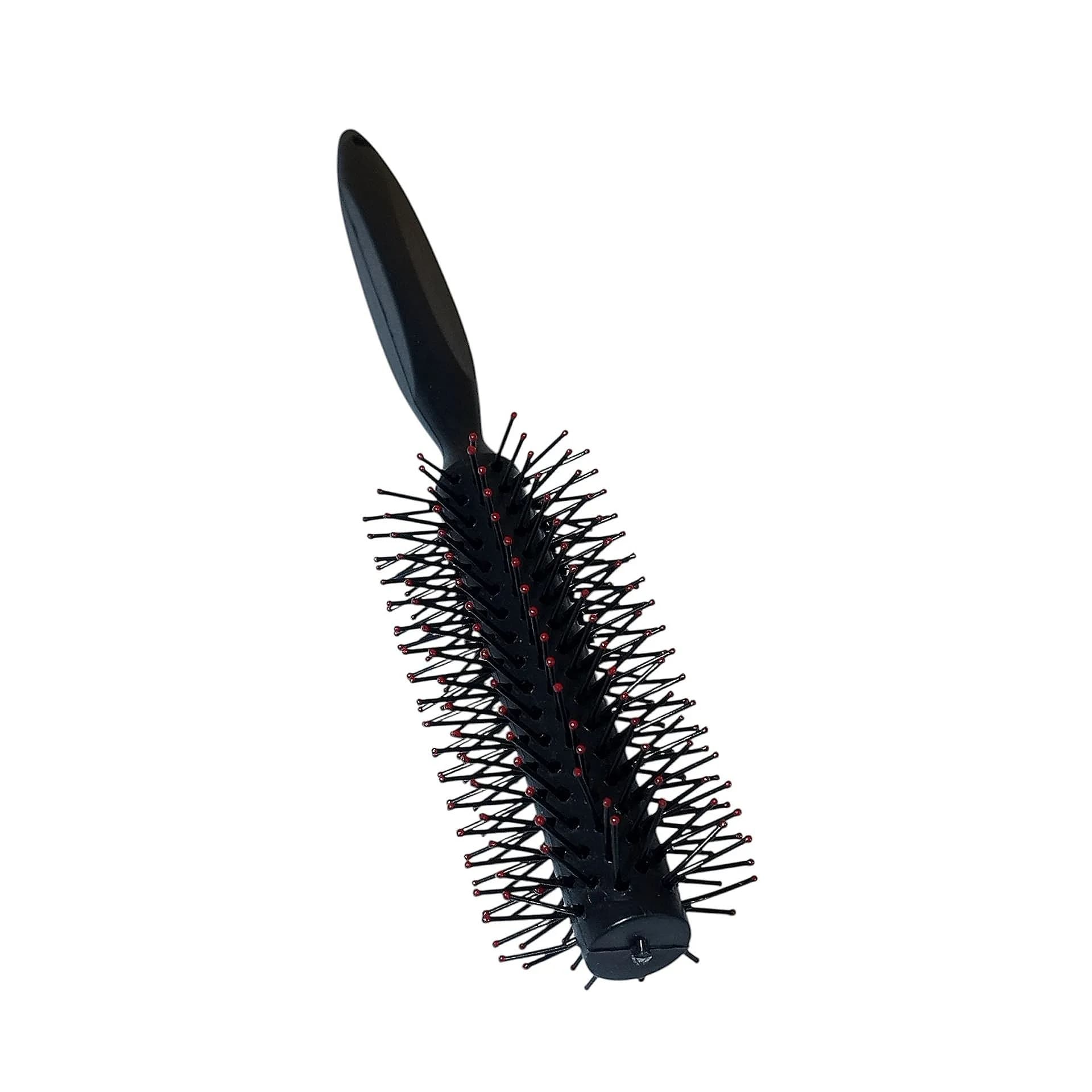 برس مو گرد نسوز کاشتی دسته پلاستیکی مشکی Hair Curling Brush گرد وکیوم