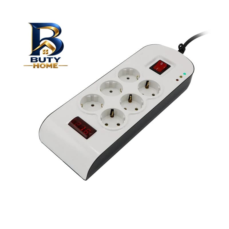 محافظ ولتاژ پارت الکتریک مدل شش خانه کد P۸۷۹۴ اصل
