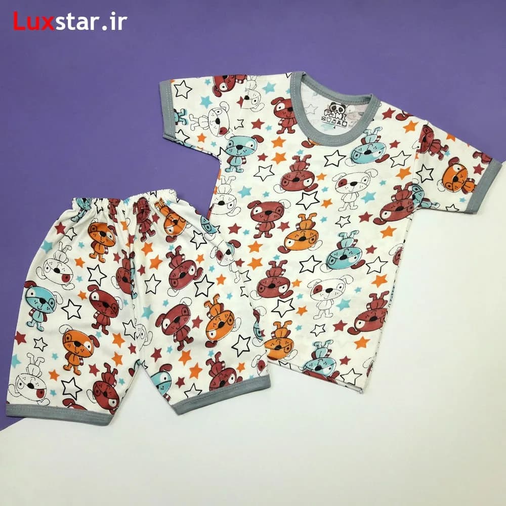 تیشرت شلوارک نوزادی هاپو کوچولو کد 1670