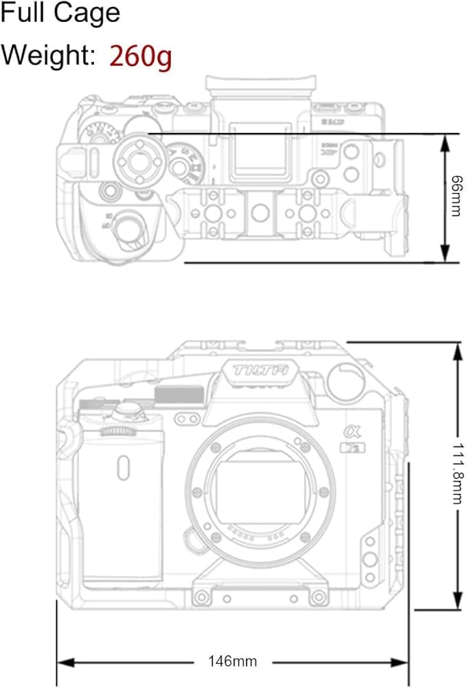 کیج دوربین سونی آلفا ۷ مارک ۳ مشکی تیلتا | Tilta Full Camera Cage for Sony a7S III – Black — تصویر ۴