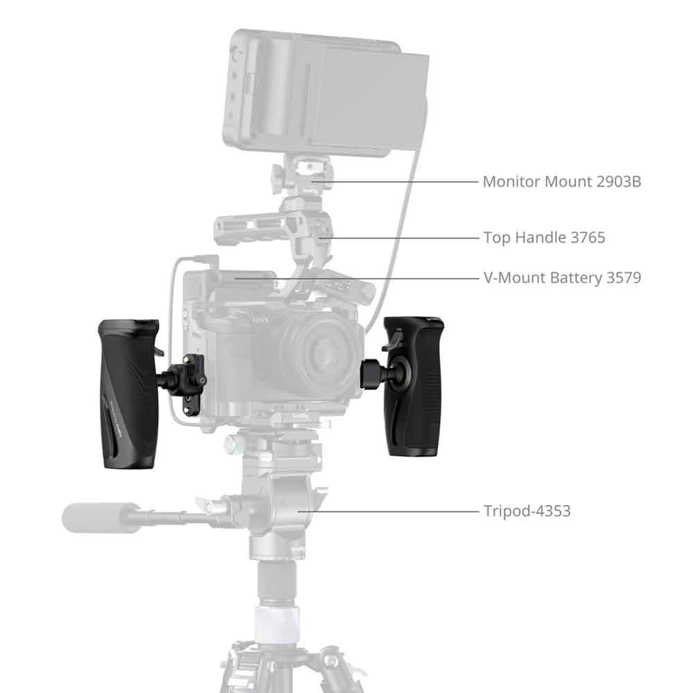 دستگیره کیج و دوربین اسمال ریگ با قابلیت چرخش ۳۶۰ درجه | SmallRig Camera Rotating Side Handle | 360° Adjustable Grip — تصویر ۴