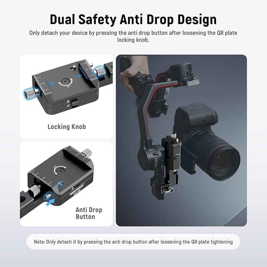 ورتیکال مانت ارتقا یافته دوربین و رونین نیور | Upgraded Vertical and Horizontal Camera Mount Compatible with DJI RS 4 3 2 Pro | CA108 — تصویر ۳