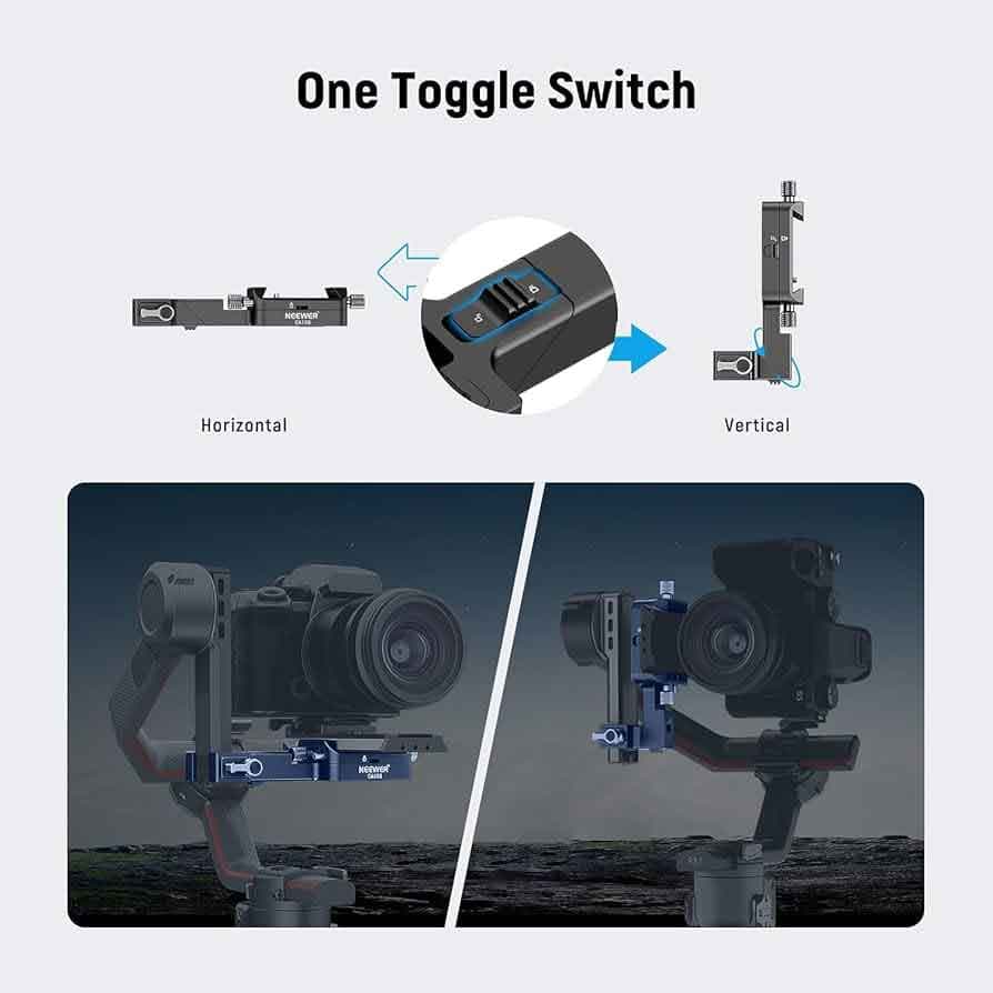 ورتیکال مانت ارتقا یافته دوربین و رونین نیور | Upgraded Vertical and Horizontal Camera Mount Compatible with DJI RS 4 3 2 Pro | CA108 — تصویر ۶