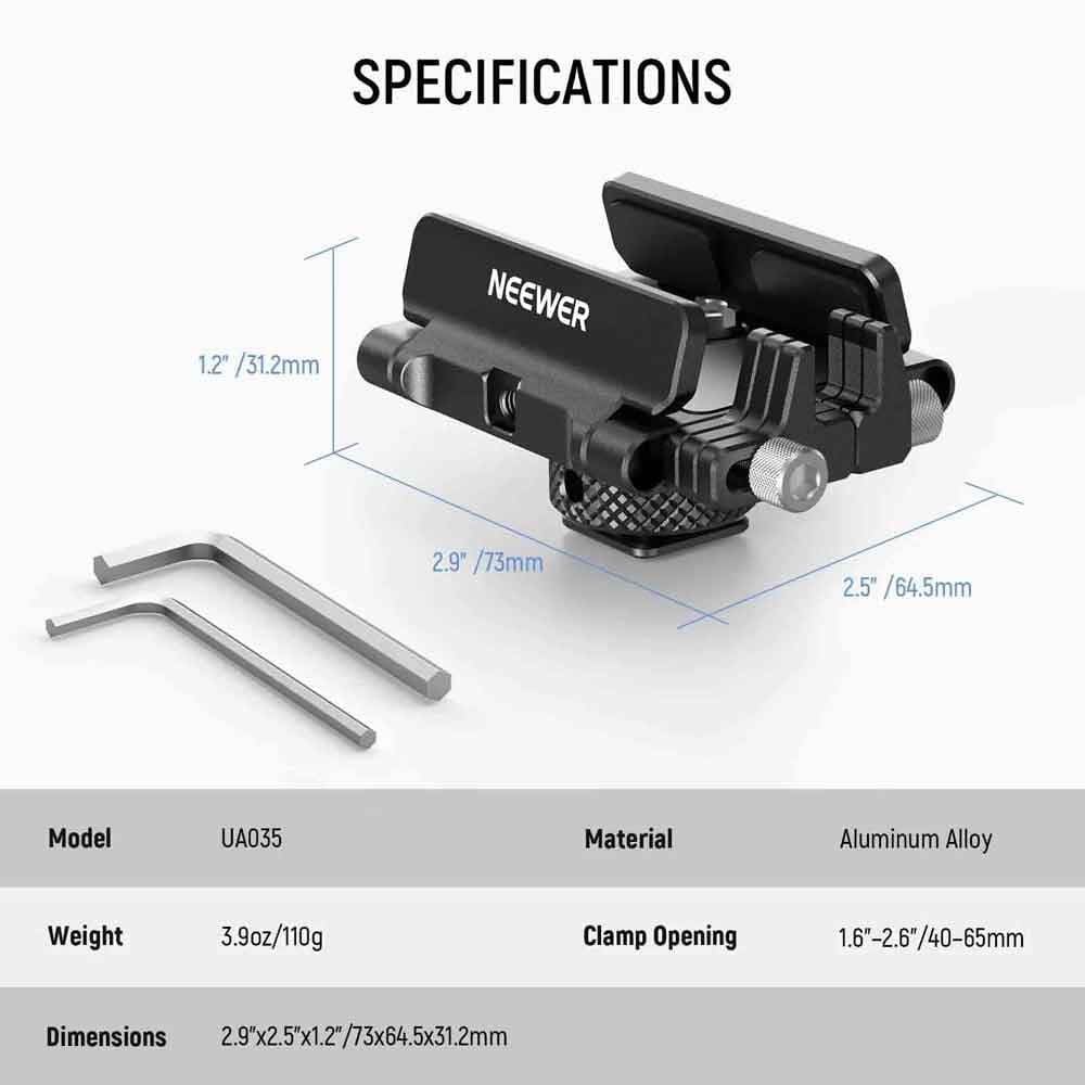 مانت و براکت نگهدارنده هارد و حافظه اس اس دی نیور | NEEWER UA035 Mount Bracket SSD Holder — تصویر ۳