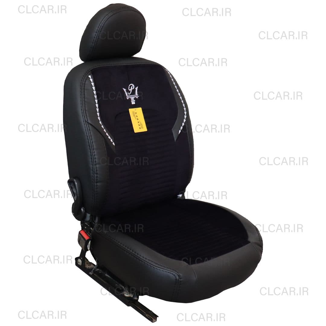 روکش صندلی پراید 132 طرح اِرو مارون چرم وسط پارچه (سفارشی) کد P2P30M — تصویر ۳