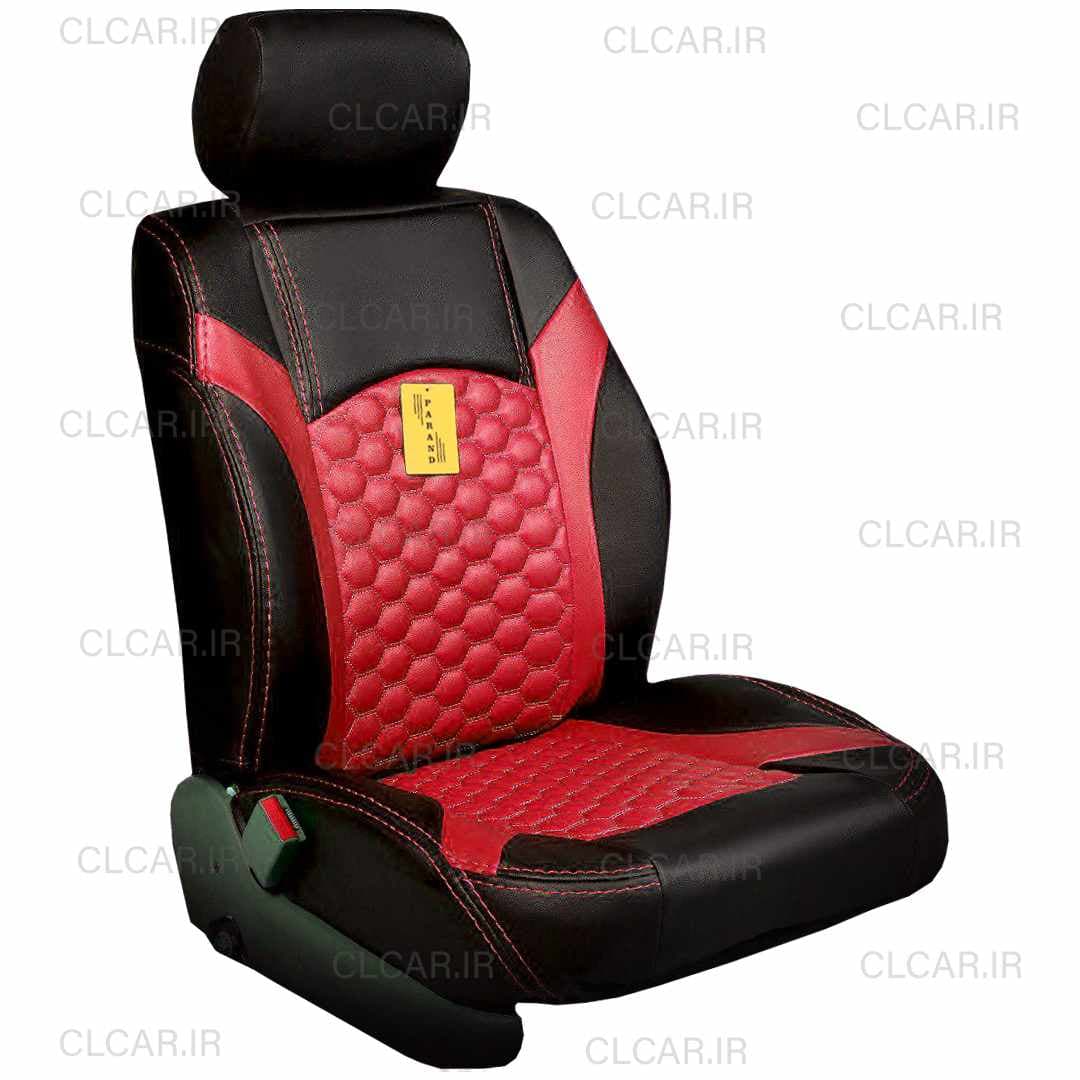 روکش صندلی پراید 132 طرح فورد آبی تمام چرم (سفارشی) کد P2ForB — تصویر ۲