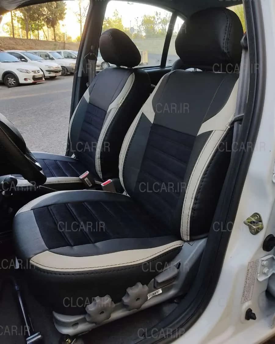 روکش صندلی طرح جنسیس چرم و مخمل (سفارشی) پژو 206 کد (P06-GEN) — تصویر ۳