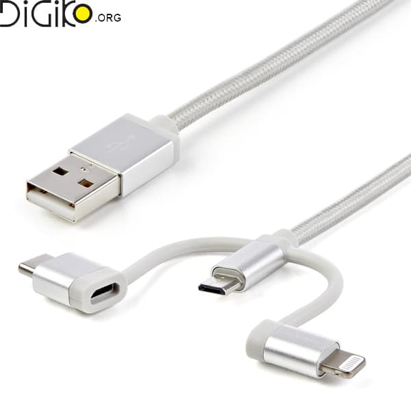 کابل شارژر سه سره پلاتینیوم (TYPC-APPLE-MICRO)
