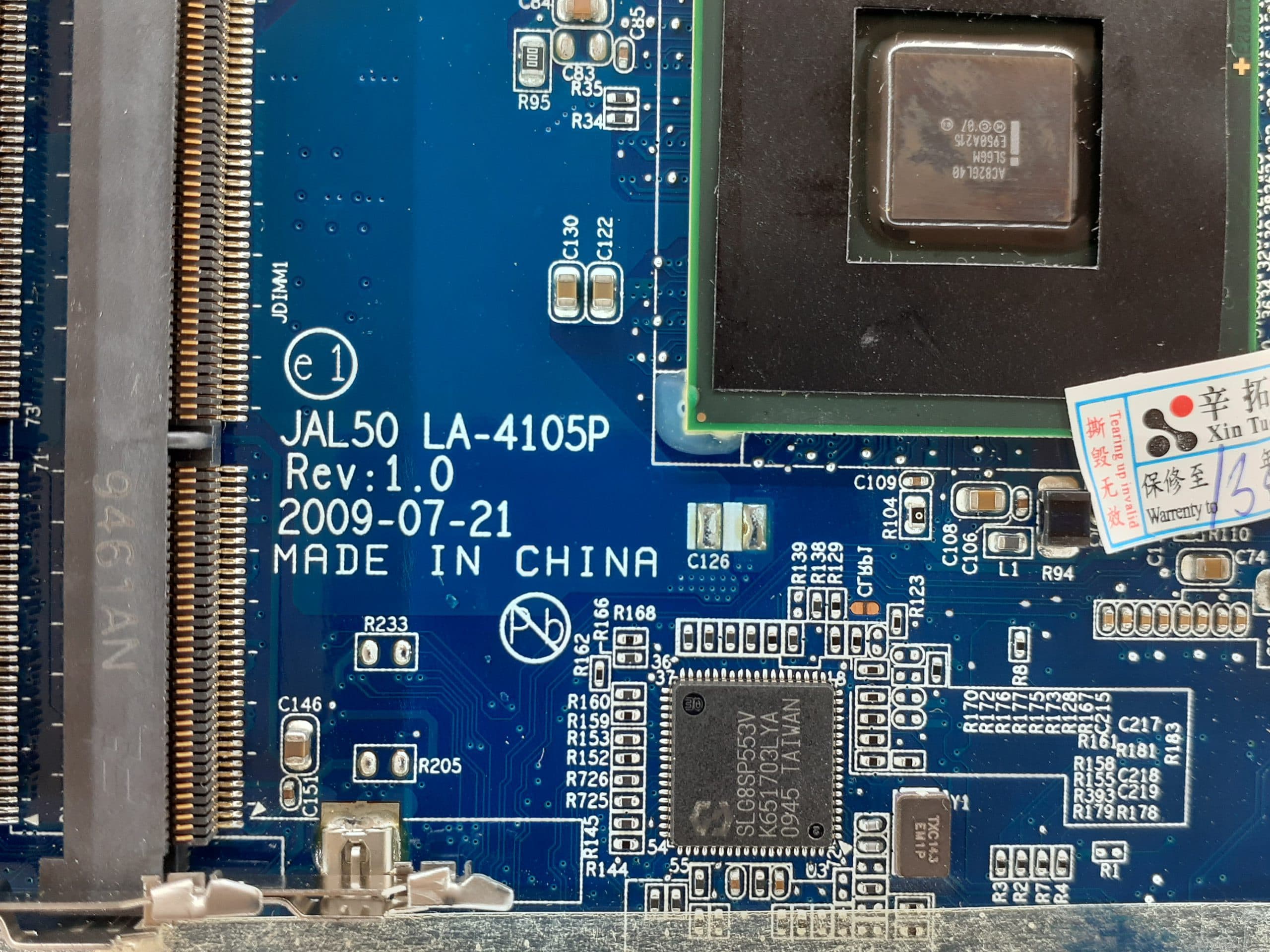 مادربرد لپ تاپ اچ پی Pavilion DV4-1000 La-4105p Dual Core بدون گرافیک — تصویر ۳