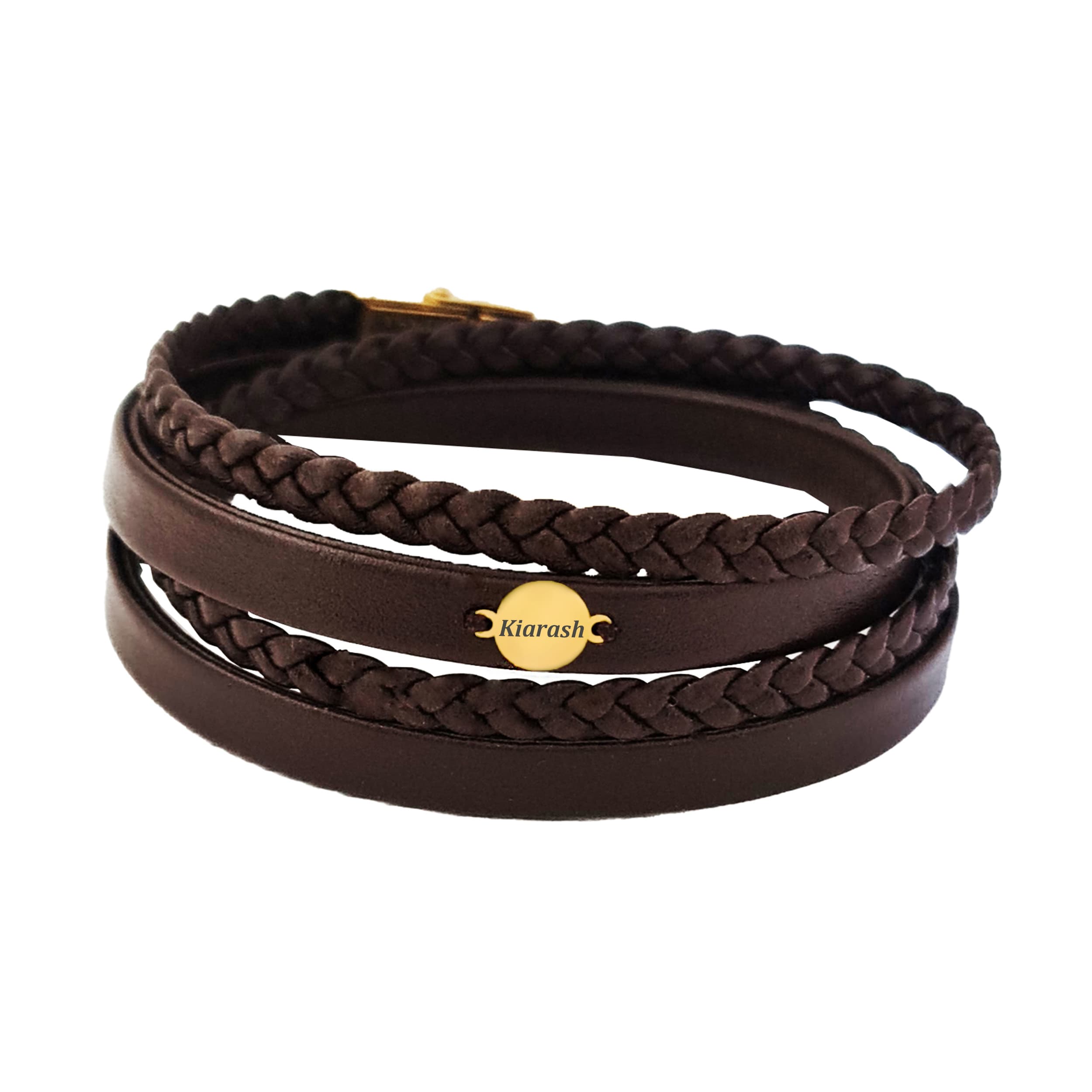 دستبند نقره مردانه گیوی مدل اسم کیارش DCR 330