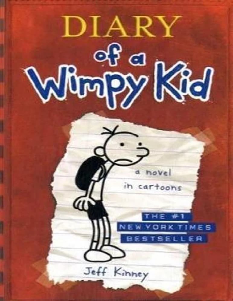 کتاب Diary of a Wimpy Kid: A Novel in Cartoons (دفترچه خاطرات یک بچه چلمن: رمانی به شکل کارتون) نسخه انگلیسی PDF | جف کینی