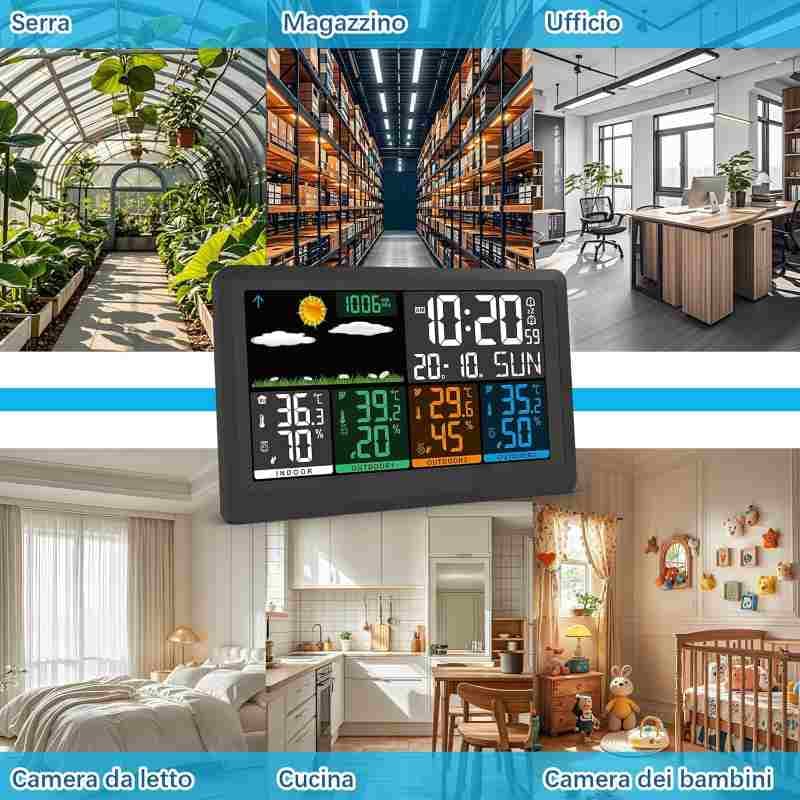 ایستگاه هواشناسی با ۳ سنسور فضای باز Qxmcov — تصویر ۷