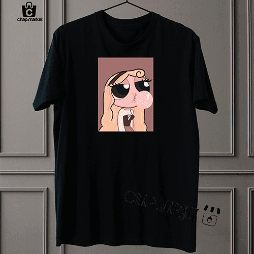 تیشرت مشکی طرح the power puff girls