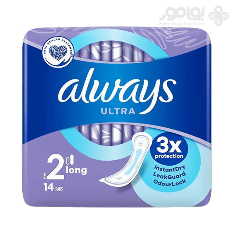 نوار بهداشتی الویز سری ULTRA مدل Long بسته 14 عددی