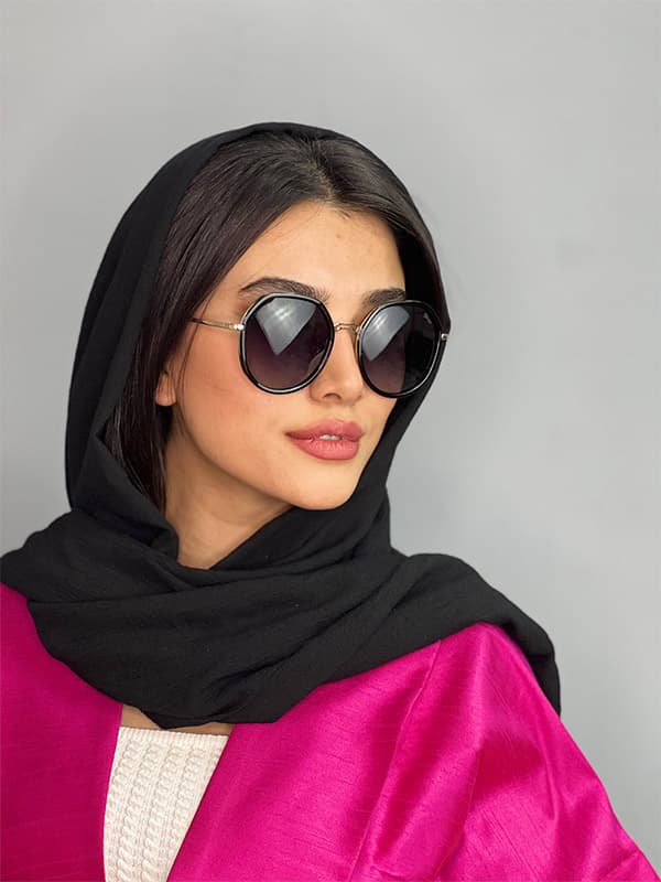 عینک آفتابی زنانه اورجینال مشکی برند dior چندضلعی پلاریزه — تصویر ۲