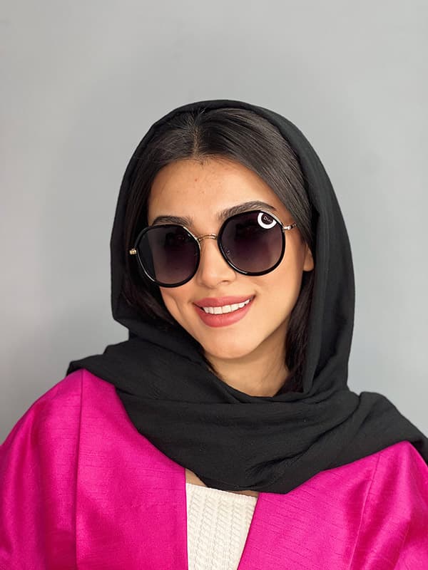 عینک آفتابی زنانه اورجینال مشکی برند dior چندضلعی پلاریزه — تصویر ۳