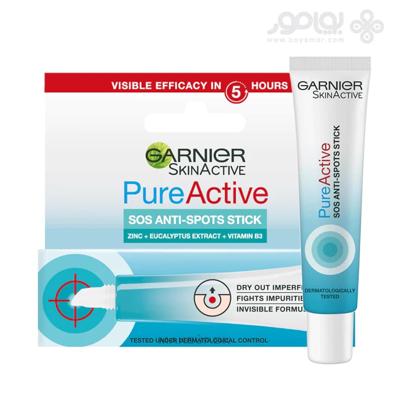 ژل ضد جوش گارنیر مدل PURE ACTIVE حجم 10 میل — تصویر ۲