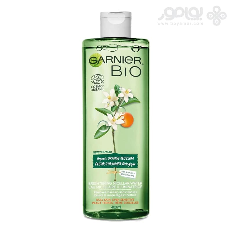 میسلار واتر ارگانیک گارنیر مدل BIO حاوی عصاره شکوفه پرتقال حجم 400 میل