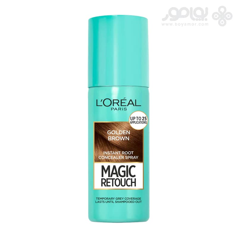 اسپری کانسیلر ریشه لورال مدل Magic Retouch رنگ قهوه ای طلایی 75 میل