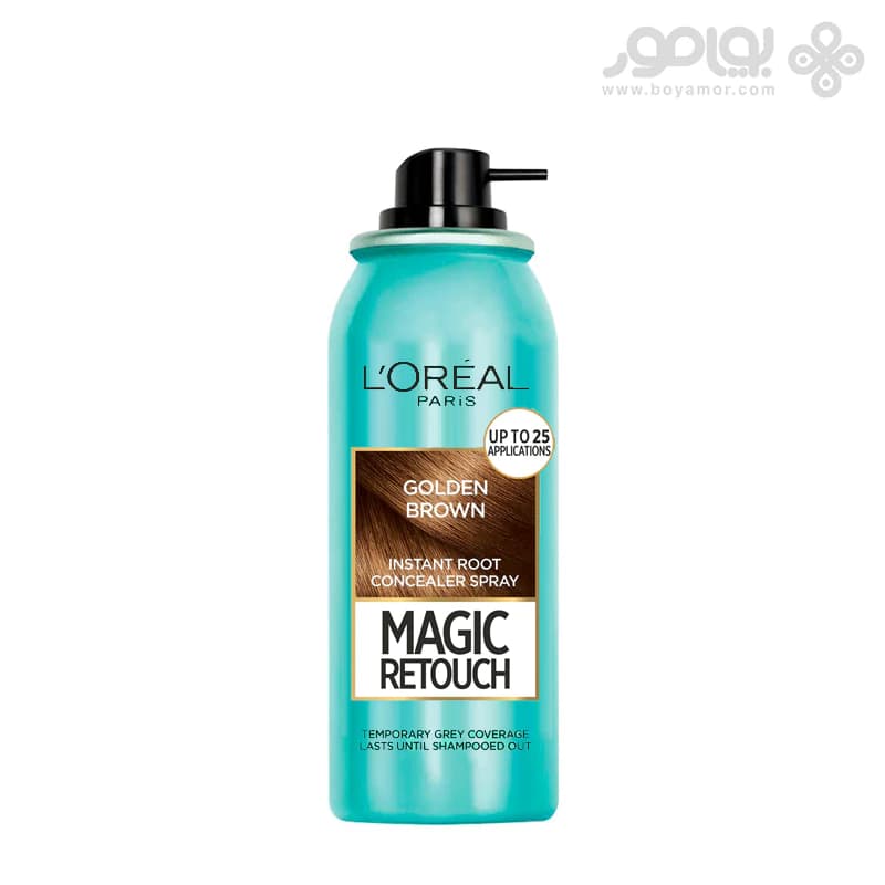 اسپری کانسیلر ریشه لورال مدل Magic Retouch رنگ قهوه ای طلایی 75 میل — تصویر ۲