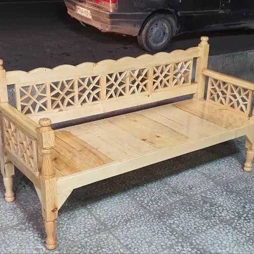 تخت سنتی چوبی چوب روس 160در60.هزینه ارسال بصورت پس کرایه مبلمان فرنا مدل 1145272