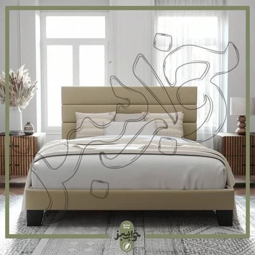 تخت باکس ثابت تک نفره با تاج افقی 100 در 2 مبلمان فرنا مدل 1145270