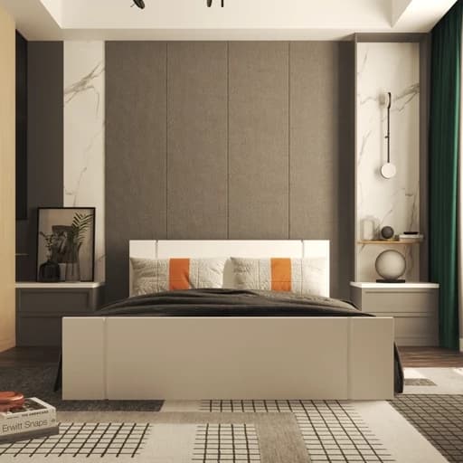 تخت خواب دو نفره مدل FH319 سایز 200×160 سانتی متر مبلمان فرنا مدل 1145251