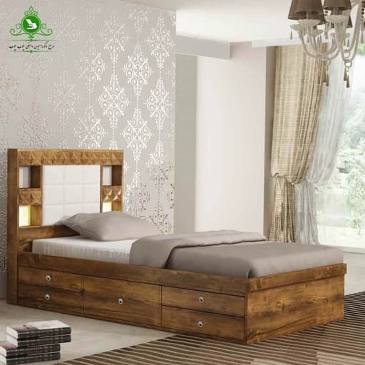 تخت خواب یک نفره مدل کارولین مبلمان فرنا مدل 1142064