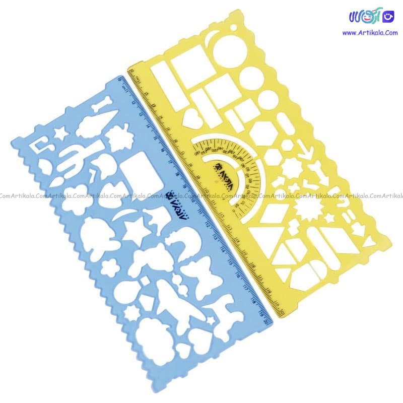 خط کش ژله ای آریا بسته 2 عددی مدل 8041 — تصویر ۳