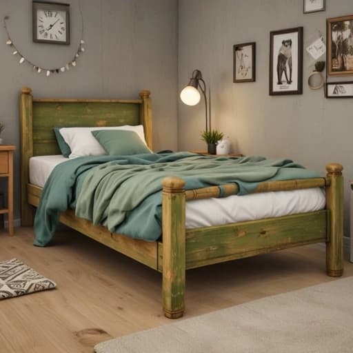 تخت کلاسیک چوبی عرض 120 مبلمان فرنا مدل 1141987