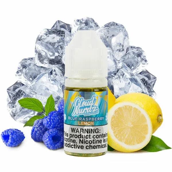سالت تمشک لیمو یخ کلود نوردز | CLUOD NURDZ Blue Raspberry Lemon Iced