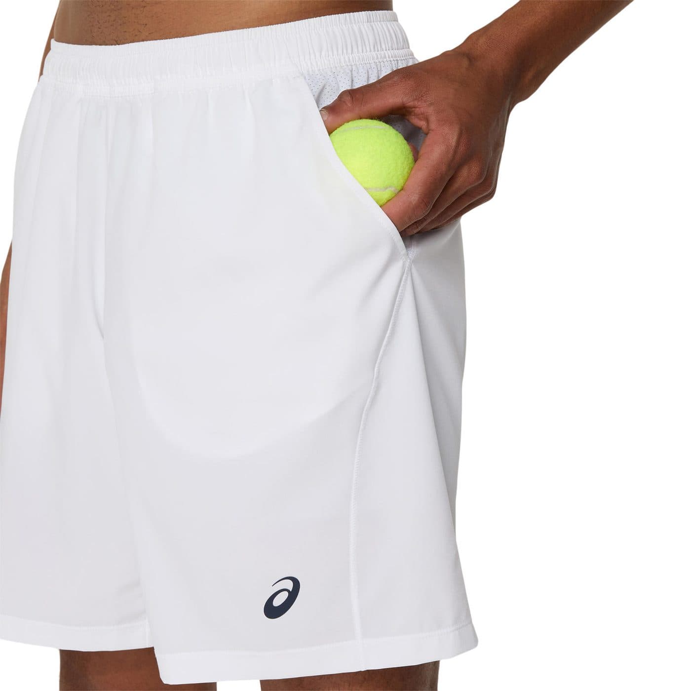 شلوارک تنیس مردانه اسیکس مدل ASICS Court 9in Short – سفید — تصویر ۴